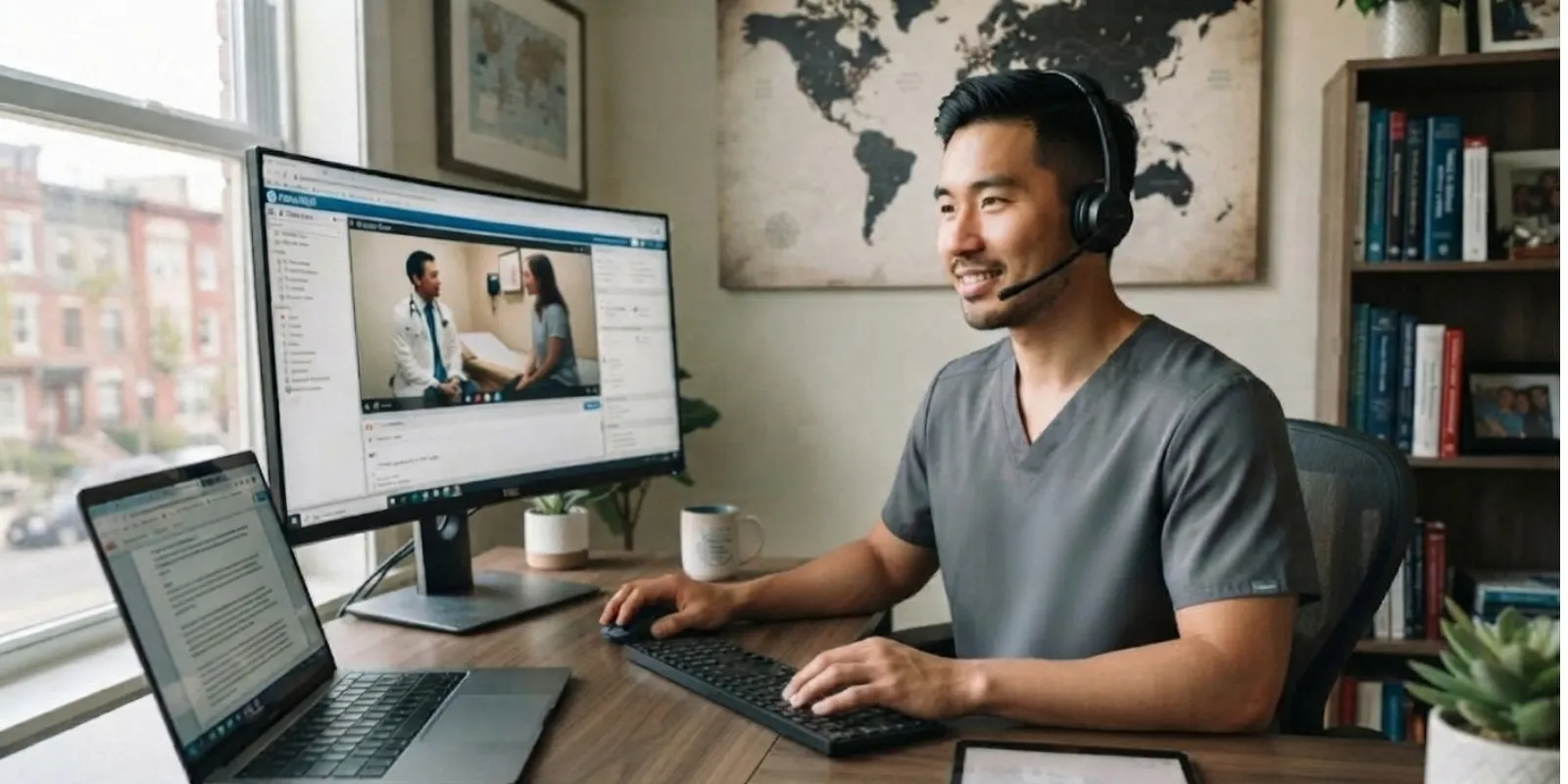 remote medical scribe virtual assistant