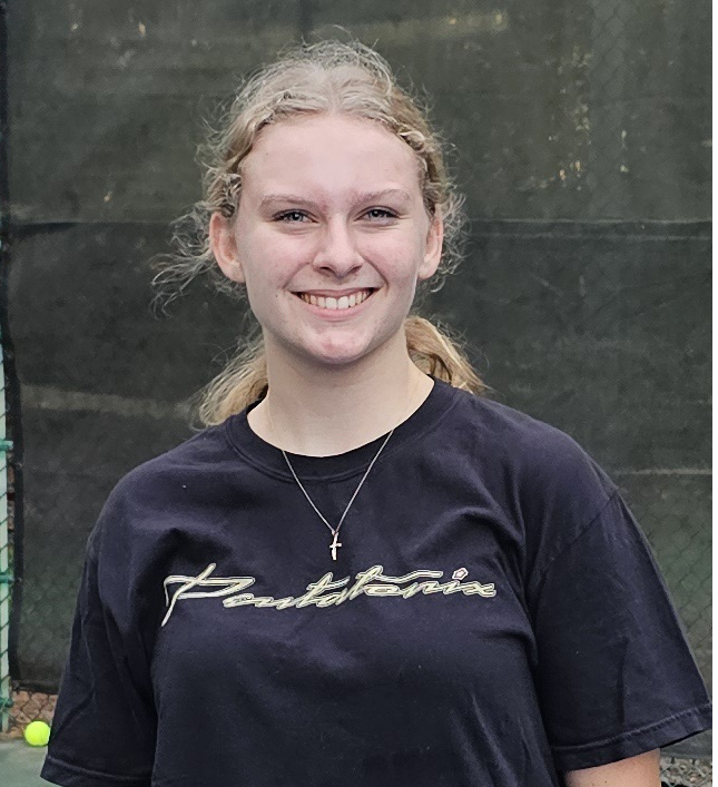 Maddie T. during tennis practice